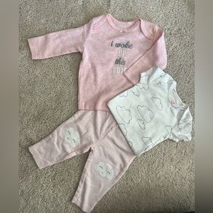 Adorable 3 piece outfit - Size 3 M - Like New Condition